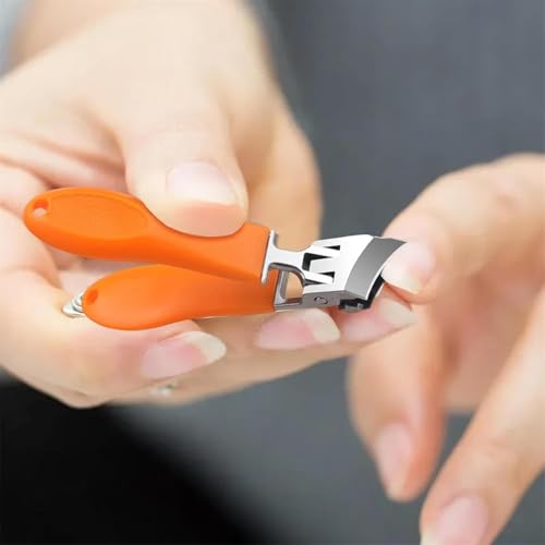 Wide Jaw Opening Anti-Splash Slanted Nail Clipper, Appehinglaus Nail Clippers, Slanted Nail Clippers, Curved Blade for Seniors Adult, Curved Toenail Clippers for Men