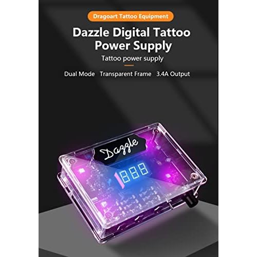 DGT Dazzle Tattoo Machine power Supply (Clear B)
