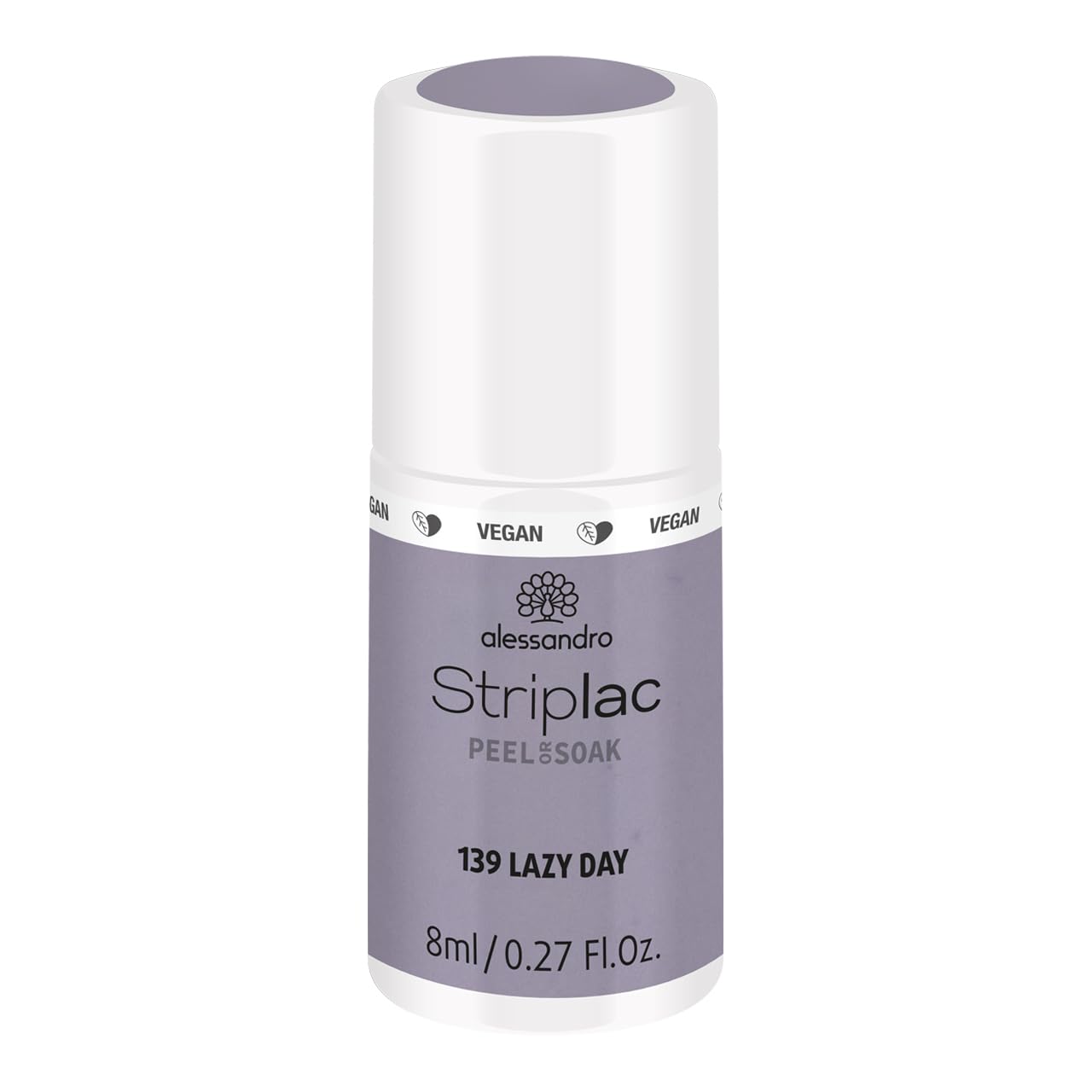 alessandro Striplac Peel or Soak Nail Polish - Long Lasting Wear - Quick Drying Time - Offers a Variety of Colors - Delivers Professional Results - Vegan - Cruelty Free - Lazy Day - 0.27 oz