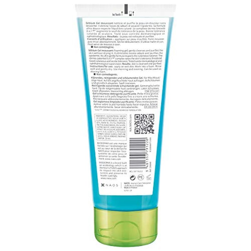 Bioderma - Sébium - Foaming Gel Tube - Cleansing and Make-Up Removing - Skin Purifying - for Combination to Oily Skin - 3.33 fl.oz.