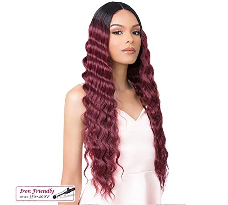 It's A Wig Lace Front Wig HD Lace Crimped Hair 4 (1B)