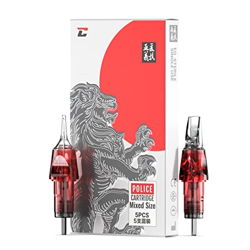 CNC Tattoo Cartridges Needles with Membrane 5Pcs Disposable Tattoo Needles Mixed Sizes 1003RL,1209RS,1215RM,1209RL,1007RLT EN04-SYZ