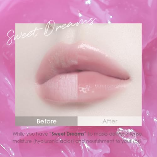 glowiest Sweet Dreams Overnight Lip Mask- Nourishing, Plumping and Hydrating Lip Balm | glowiest Sweet Dreams Lip Sleeping Mask | Hyaluronic Acids+Vitamin C+Shea Butter+Antioxidants l Berry - 0.7 oz.