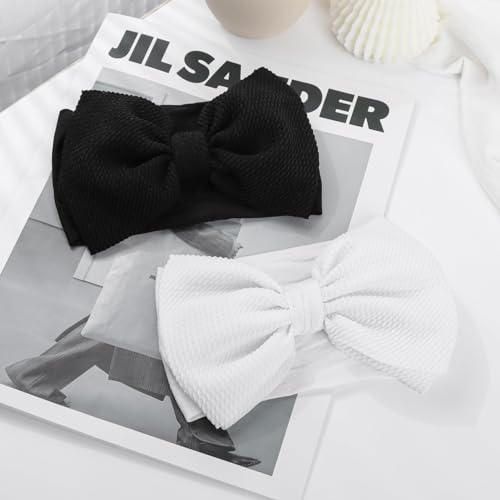 YanJie Halloween Hair Bows Baby Girls Headbands Pumpkin Accessories Black Ghost Printed Baby Bows Newborn Bows Nylon Hair Bows Toddler Headband