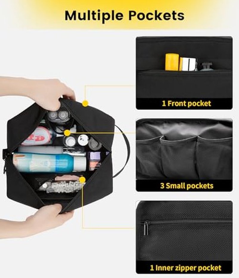 Vorspack Travel Toiletry Bag for Men - Hanging Toiletries Bag Water Resistant Dopp Kit Travel Bag for Toiletries Accessories