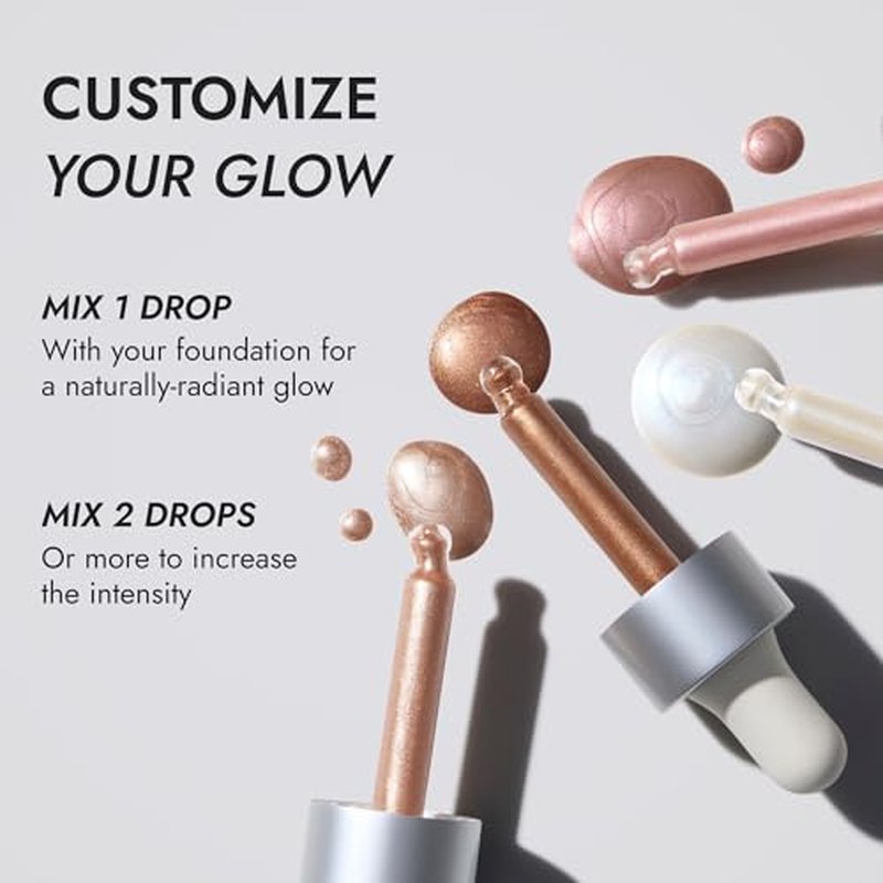COVER FX Custom Enhancer Drops - Halo: Iridescent Finish - 15mL - Radiant Glow - Liquid Highlighter