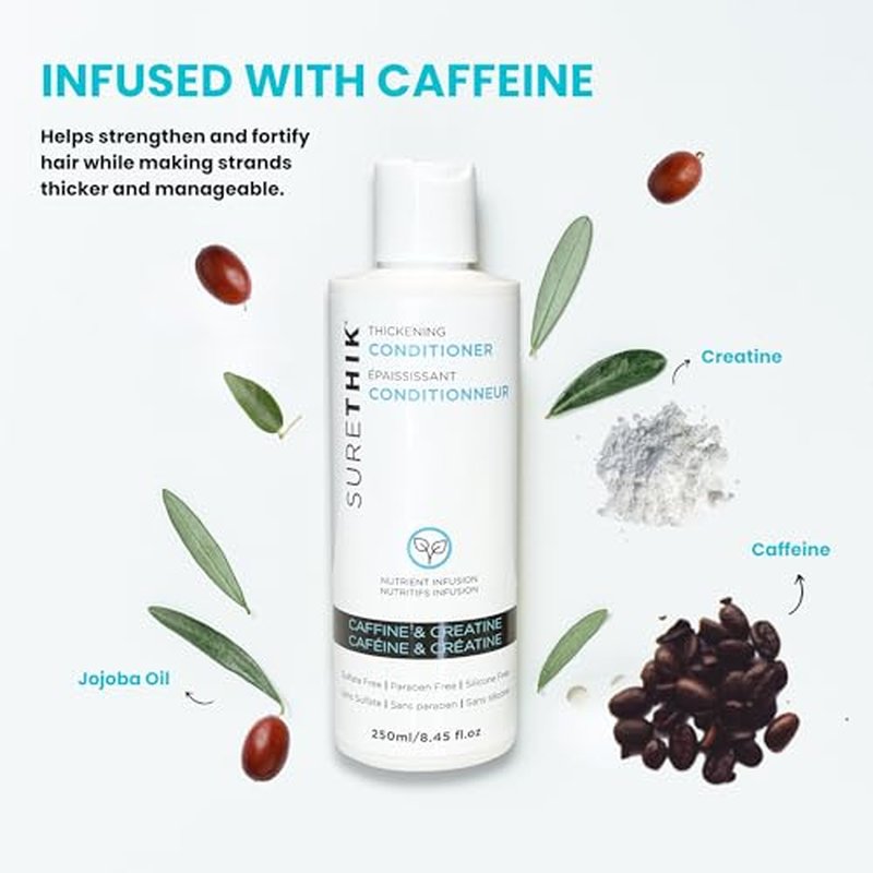 SURETHIK Caffeine Infused, Hair Thickening Conditioner, 250ml