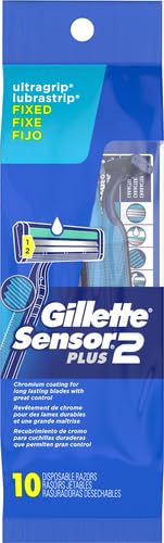 Gillette Sensor2 Pivoting Head + Lubrastrip Men's Disposable Razors, 12 Count (Pack of 3, Total 36 Razors)