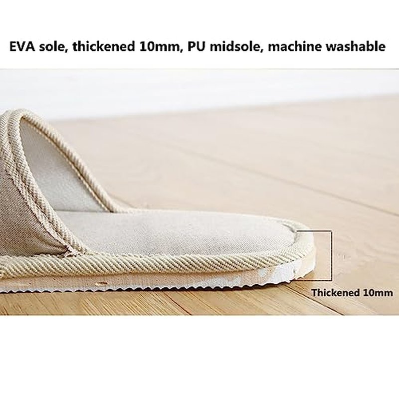 6 Pair of Open Toe Breathable Slippers,Solid Color Casual Slippers,Spa Slippers for Guests, Hotel, Travel, Unisex Universal Size Washable (3 beige medium size+3 gray large size)