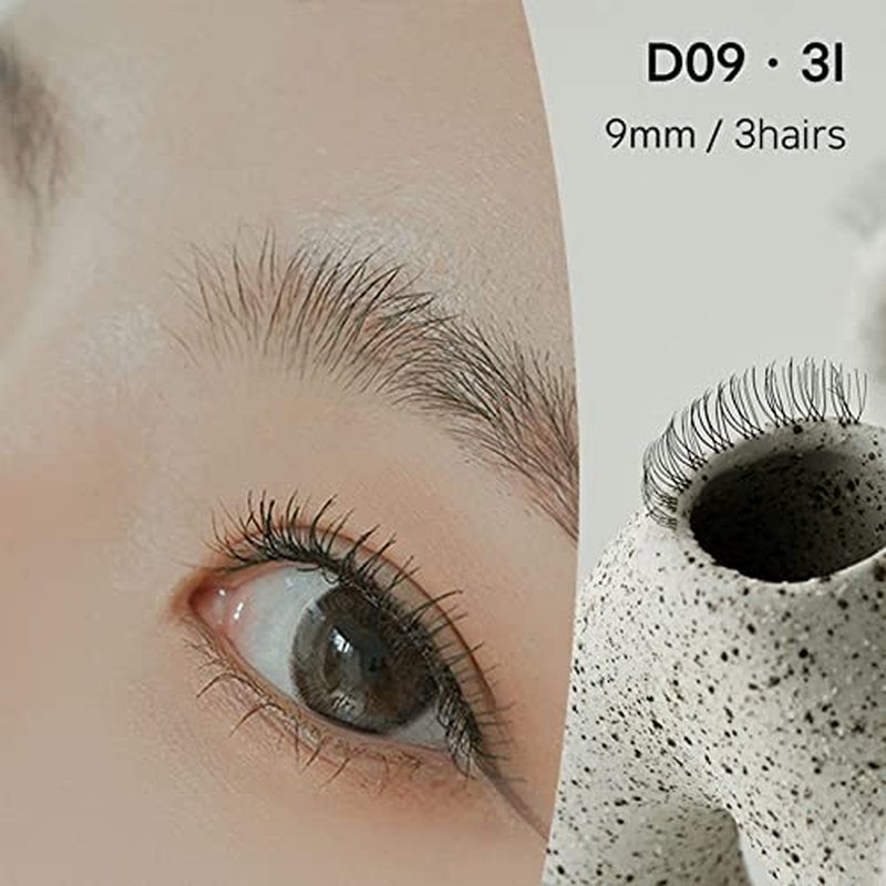 THE TOOL LAB Happyrim 2nd Eyelash Individual 3type 1pack(3pairs) ‐ Eyelash Soft Eyelashes Natural Popular Dramatic False Eyelashes (D093I)