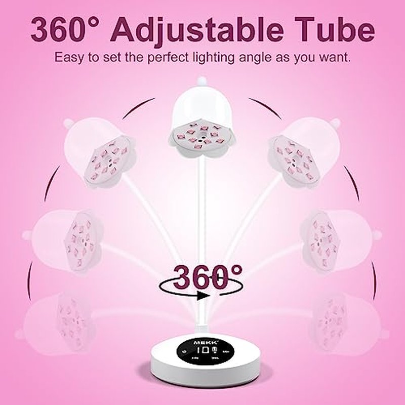 MEKK Gooseneck UV Nail Lamp 30W UV Light for Nails with Sensor Mini UV Light for Gel Nails Polish Cordless UV Nail Lamp Flash Cure Gel Nail Lamp with Three Timers UV Nail Light for Gel X Lamp