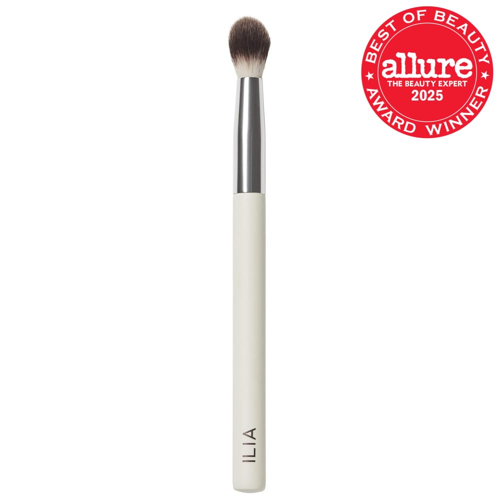 ILIA Blending Brush - Vegan Eyeshadow & Highlighter Brush with FSC Wood & Soft Bristles