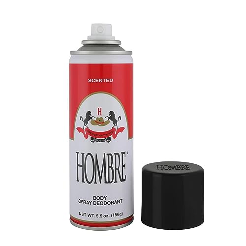 Hombre Red Deodorant Body Spray Classic for Men 5.5oz-156g