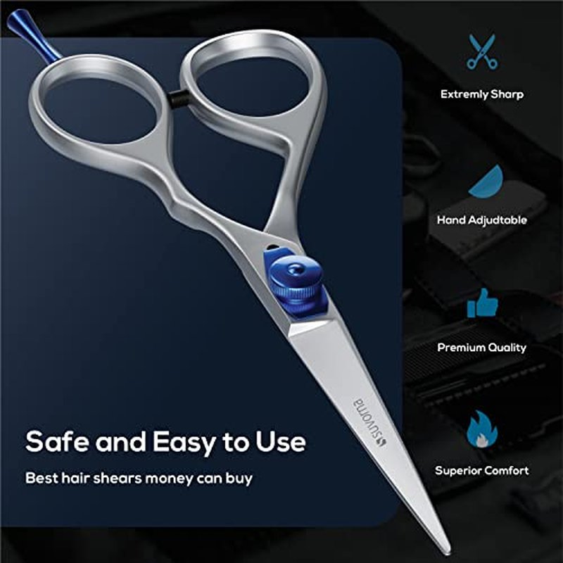 Suvorna Hair Scissors - Shears for Hair Cutting - Hair Cutting Scissors Professional- Scissors for Barbers, Salons, Hairdressers - Made of 6.5" Japanese Stainless Steel and Extremely Razor Sharp Edge.