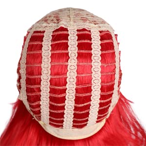DUDUWIG Kids Red Wig Girls Short Red Wavy Curly Wigs Children Red Wig with Air Bangs Synthetic Cosplay Hair Wig