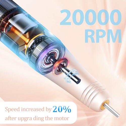 Cordless Electric Nail Drill Electric Nail File and buffers Gel Nail Polish Women Professional Manicure Machine, Acrylic Nail kit Gel dip Powder Nail kit Nail Tips Gold