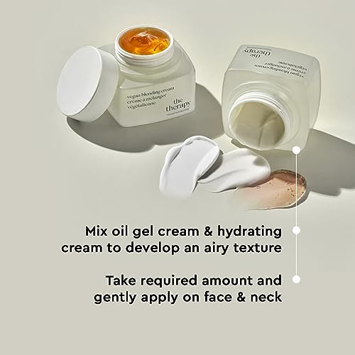 The Face Shop The Therapy Vegan Blending Cream Face Moisturizer - Soothing, Anti-Aging, Anti-Wrinkle, Firming Cream - Refillable - Face Cream Ideal for Sensitive & Dry Skin - Korean Skin Care