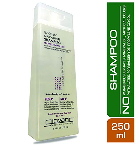 GIOVANNI Root 66 Max Volume Shampoo - For Fine Lifeless Hair, Rich in Nutrients, Volumizing Shampoo, Infused with Natural Botanical Ingredients, Helps Strengthen Hair, Color Safe - 8.5 oz (3 Pack)