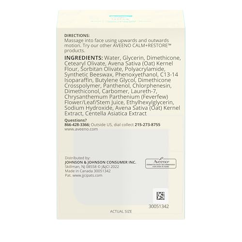 Aveeno Sensitive Skin Moisturizer Bundle, Calm + Restore Oat Gel Facial Moisturizer, 1.7 oz, & Trial Size Daily Moisturizing Cream + Prebiotic Oat, 0.5 oz, Fragrance-Free, Two Items
