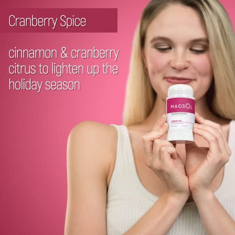 Aluminum Free Deodorant for Women – MAGSOL Organic Deodorant for Women & Men – Cranberry Spice