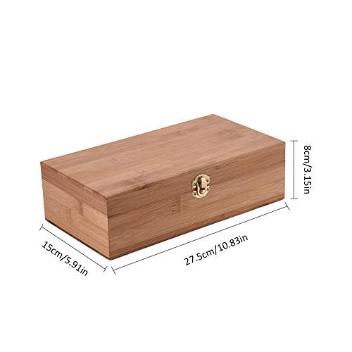 VolksRose Essential Oil Box Organizer, Premium Multi-Tray Essential Oils Storage Container Holds 25 Bottles, Natural Bamboo Aromatherapy Holder Carrying Case (5mL - 20mL)&100ml