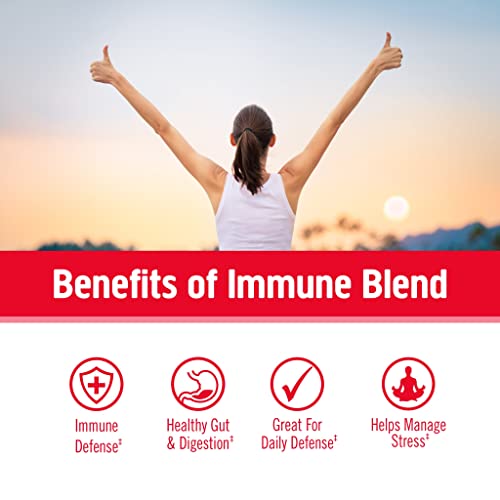 Om Mushroom Superfood Immune Defense Mushroom Capsules Superfood Supplement, 90 Count, 30 Days, Mushroom Blend, Reishi, Turkey Tail, Maitake, Agaricus Blazei, Vitamin C, Vegan