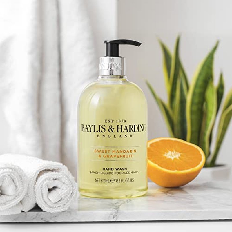 Baylis & Harding Pink Magnolia & Pear Blossom 16.9 Ounces Hand Wash,16.9 Ounce(Pack Of 3)