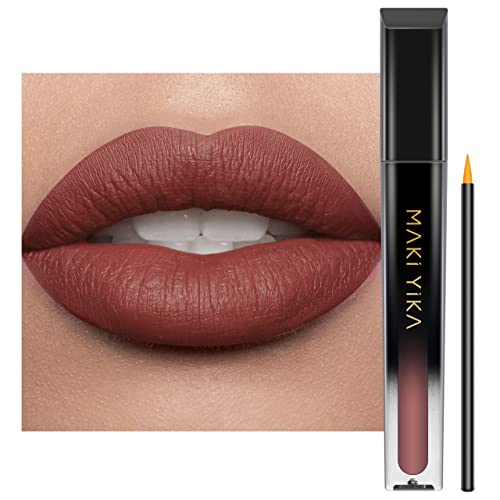 MAKI YIKA Orange Lipstick for Women Color Stay Long Lasting Lipsticks, No Smudge Matte Liquid Lipstick Transferproof Cruelty-Free Lip Color, Orange Red