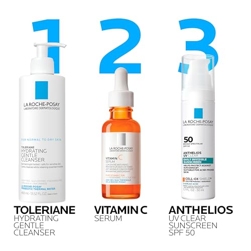 La Roche Posay Anthelios UV Clear Sunscreen SPF 50, Daily Sunscreen for Face with Azelaic Acid, Broad Spectrum Invisible SPF Protection for Acne and Rosacea Prone Skin