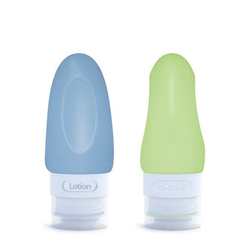Dot&Dot Leak Proof Travel Bottles for Toiletries - 4 Pack Silicone Travel Toiletry Bottles - Travel Shampoo and Conditioner Bottles with TSA Quart Bag - 1 oz Travel Size Bottles