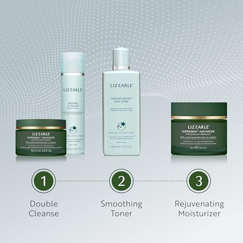 Liz Earle Superskin Advanced Nourishing Cleansing Balm & Cloth - Makeup Remover Balm & Facial Cleanser Enriched with Pomegranate Extract to Firm and Even Skin Tone (100ml)