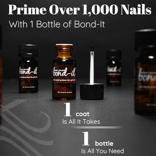 Tammy Taylor Bond It Acrylic Nail Primer | Acid Free Gel Nail Care for Semi Cured Gel Nail Strips, Acrylic Powder and Nail Polish | Professional Salon-Quality Nail Prep for Healthy, Strong Nails