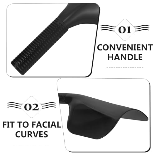 NOLITOY Plastic Hairdressing Face-shield, Reusable Hairspray Protector Mask, Black