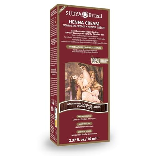 Surya Brasil Products Henna Cream, Dark Brown, 2.37 Fluid Ounce