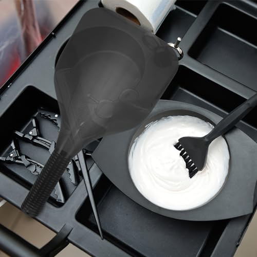 NOLITOY Plastic Hairdressing Face-shield, Reusable Hairspray Protector Mask, Black