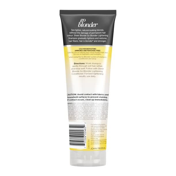 John Frieda Shampoo Sheer Blonde Go Blonder Lightening 8.3 Ounce (245ml) (2 Pack)