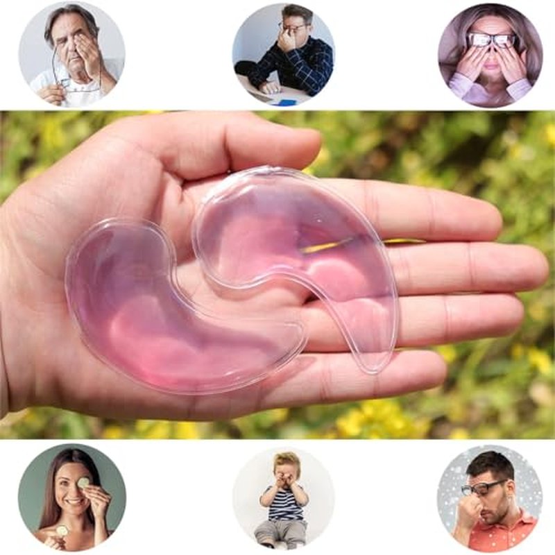 Eye Pad, Gel Eye Pad, Cooling Eye Pads, Gel Eye Mask,Gel Ice Pack, Cooling Ice Eye Masks, Hot Cold Eye Mask, Eye Ice Pack, Gel Eye Mask for Puffy Eyes, Migraine (6)
