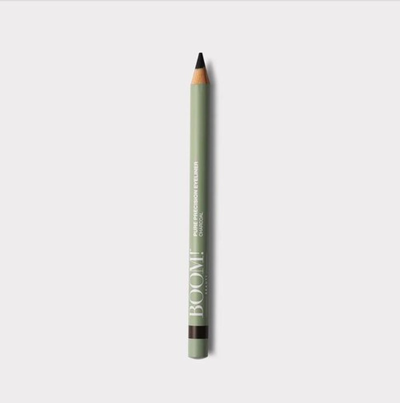 BOOM! Beauty Pure Precision Eyeliner: All-Natural, Skin-Loving, All-Day Wear. Waterproof, Smudge-proof, Smooth Glide Pencil. Richly Pigmented Vegan Eye Makeup For Ageing Skin (Charcoal)
