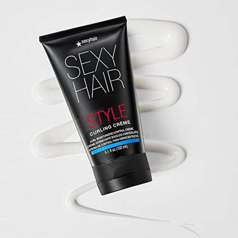 SexyHair Style Curling Crème Curl Moisturizing Control Crème, 5.1 Oz | Light Control | Maintains Moisture and Combats Frizz