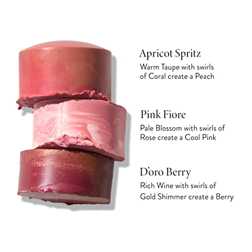 LAURA GELLER NEW YORK Italian Marble Blush Makeup Stick | Cream Finish Marbleized Blush for Cheeks, Apricot Spritz