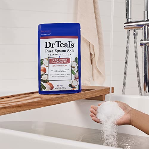Dr Teal's Epsom Salt Magnesium Soak, with Shea Butter & Almond Oil, 3 lbs