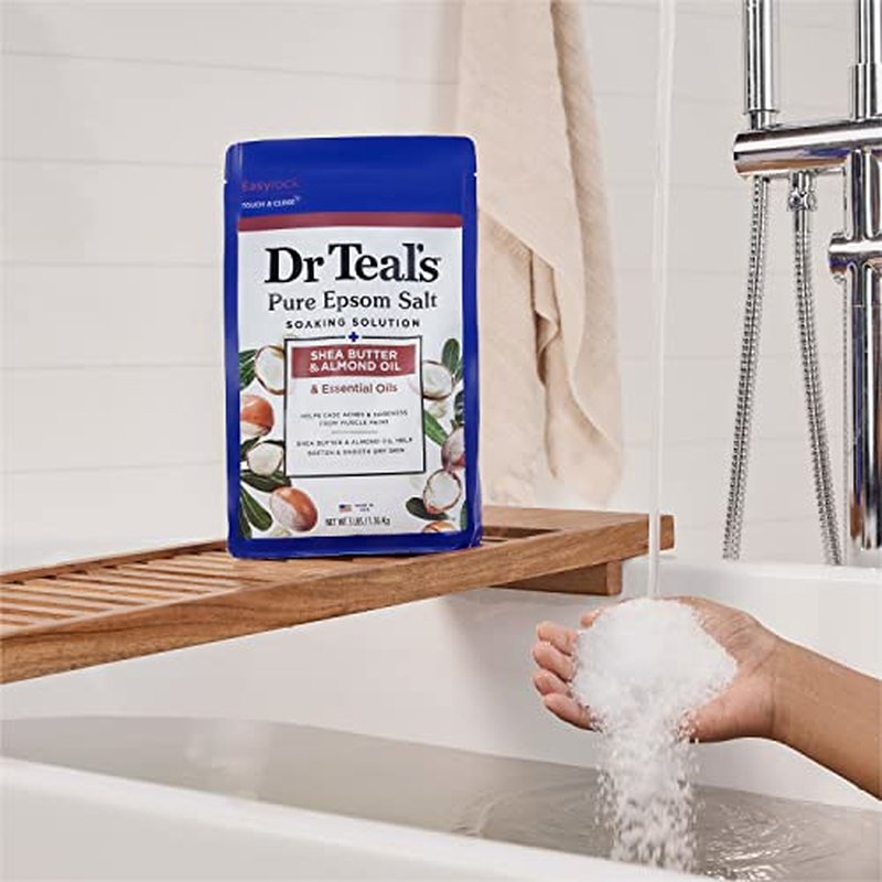 Dr Teal's Epsom Salt Magnesium Soak, with Shea Butter & Almond Oil, 3 lbs