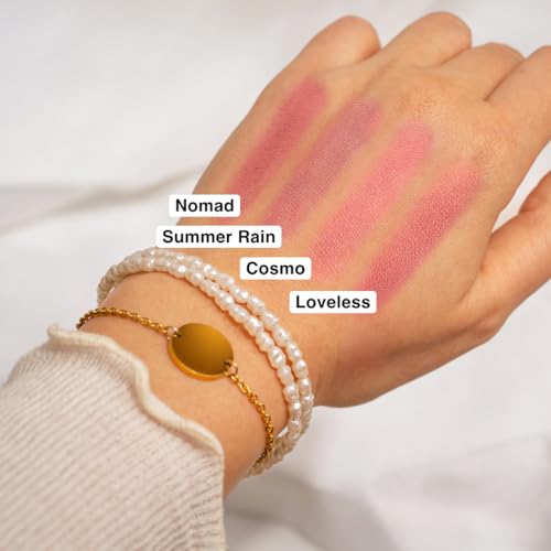 Phase Zero Makeup Powder Blusher - "Cosmo" - 4g / 0.141 oz - Full Coverage, Natural Blush - Soft, Buildable Pink, Coral, Peach & Golden Hues - Matte & Shimmering Shades Gives Cheeks a Radiant Glow