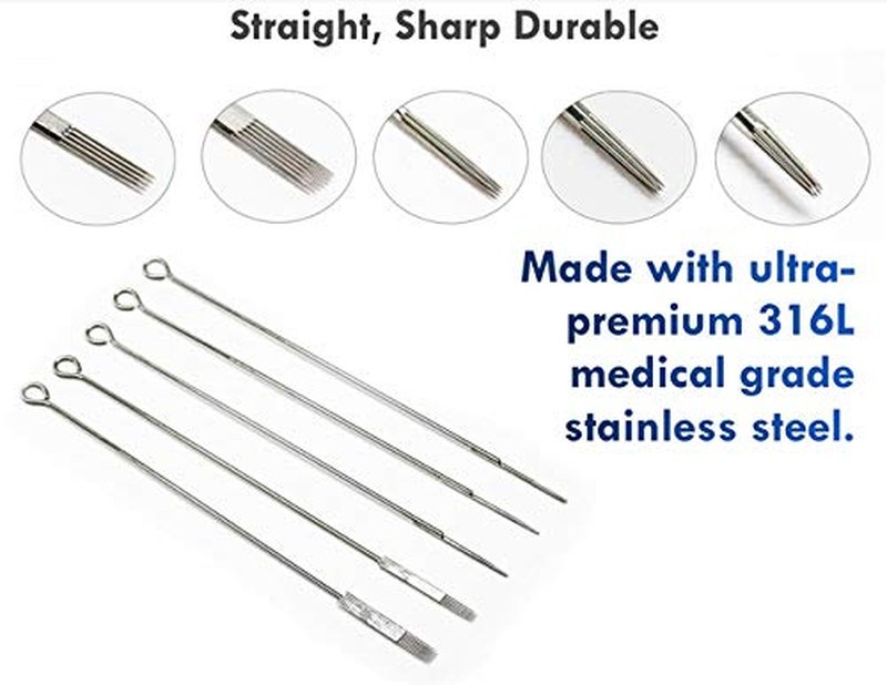 ITAT Ultra Premium Professional Long Bar Tattoo Needles #8 Magnum 50 Pack (0807M1)
