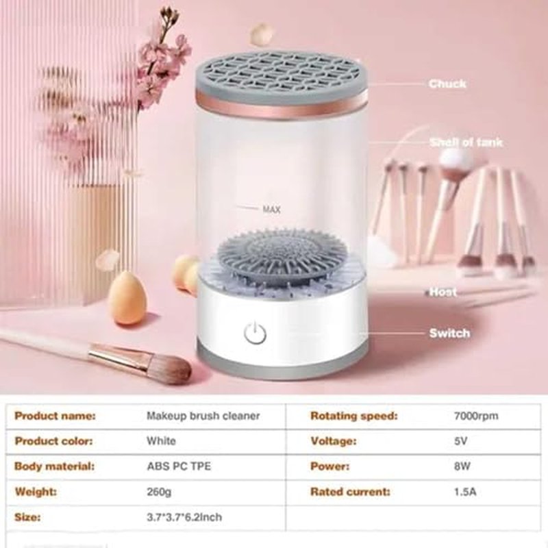 Beauty Swirl Cosmetic Brush Cleaner, The Cozy Luna Brush Cleaner, Beautyswirl - Cosmetic Brush Cleaner, Cozy Luna Makeup Brush Cleaner, Electric Makeup Brush Cleaner For All Makeup Brush (1 PCS)