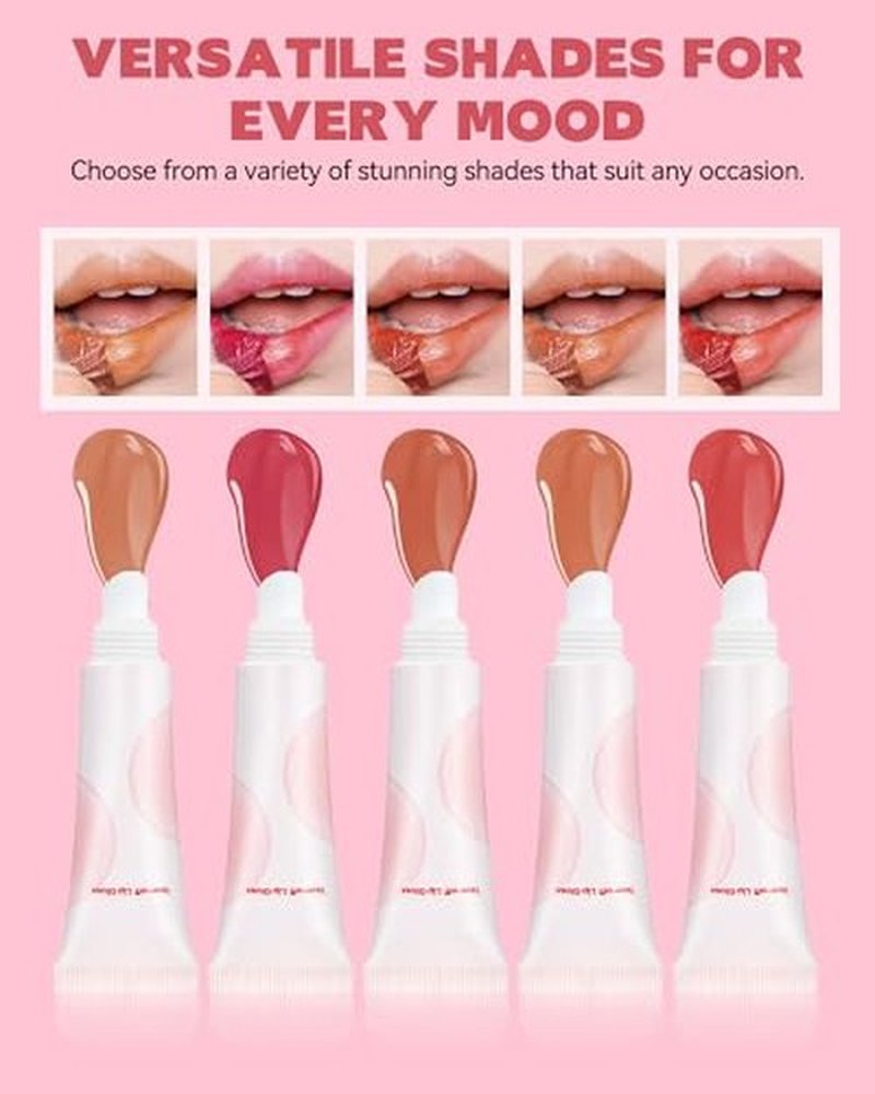 3 Colors Long-Lasting Peel Off Lip Stain, Tattoo Tinted Lip Gloss Peel Off with Matte Finish, Waterproof, Transfer-proof, Highly Pigmented Peel Off Lipstick Plump Lip Makeup Gift for Women-01+03+04