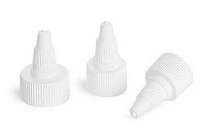 8 Ounce Cosmo Round Bottles, PET Plastic Empty Refillable BPA-Free, with White Twist Top Caps (Pack of 12) (Clear)