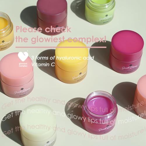 glowiest Sweet Dreams Overnight Lip Mask- Nourishing, Plumping and Hydrating Lip Balm | glowiest Sweet Dreams Lip Sleeping Mask | Hyaluronic Acids+Vitamin C+Shea Butter+Antioxidants l Berry - 0.7 oz.