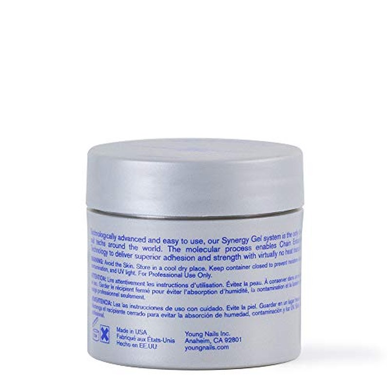 Young Nails Synergy Gel System, Foundation Gel - Builder Gel Base Coat, Superior Adhesion & Strength, Hard Gel Base Coat - Base Gel, Clear, 15g
