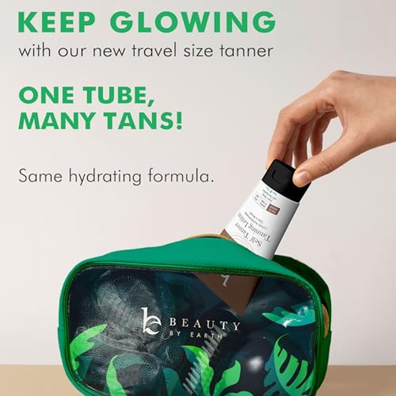 Tanning Lotion Self Tanner - With Natural and Organic Ingredients Non Toxic Sunless Browning Lotion - Best Gradual Tan Lotion for Men and Women, Fair to Medium